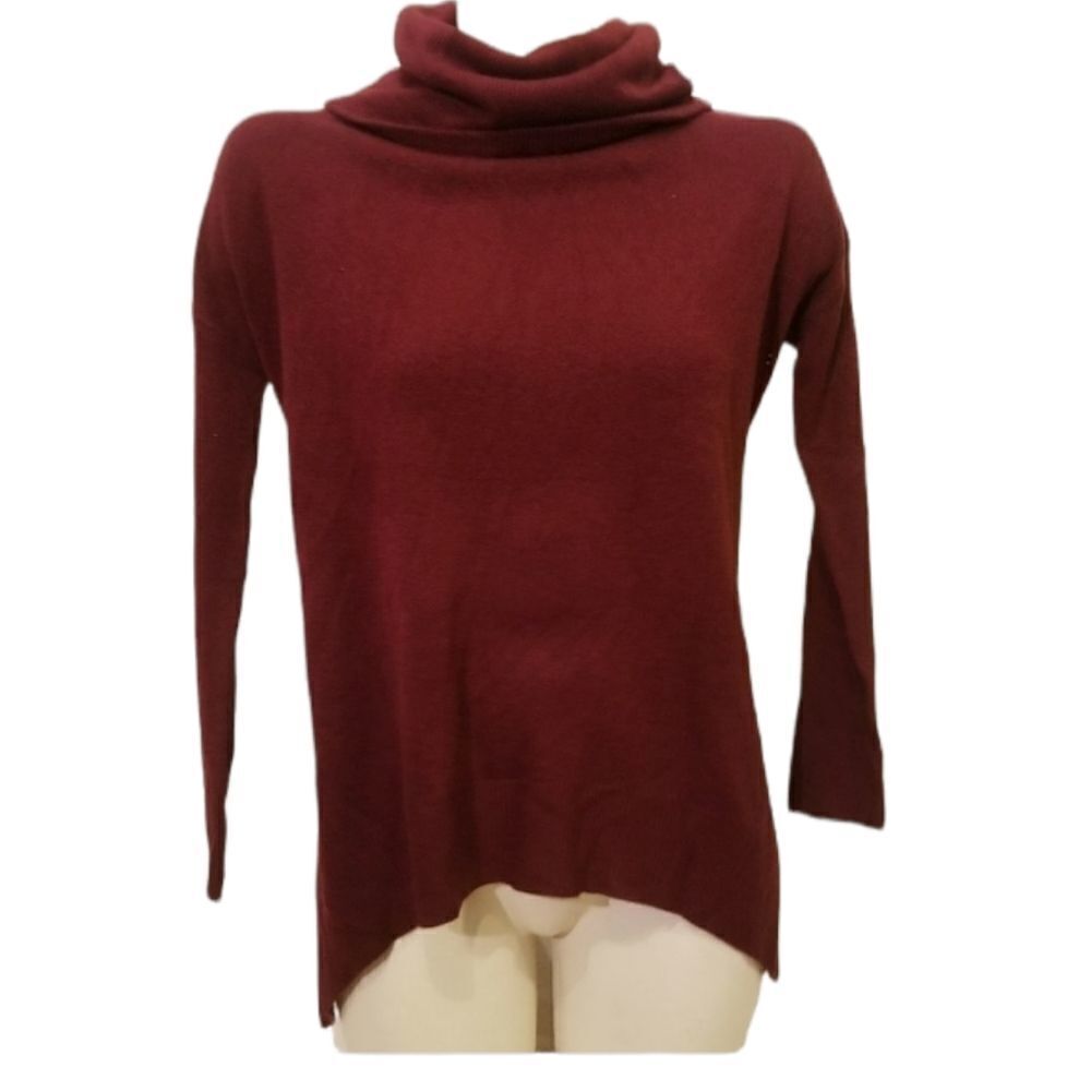 Susina Burgundy Cowl‎ Neck Sweater Sz SP